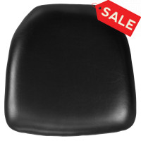 Flash Furniture BH-BK-HARD-VYL-GG Hard Black Vinyl Chiavari Chair Cushion